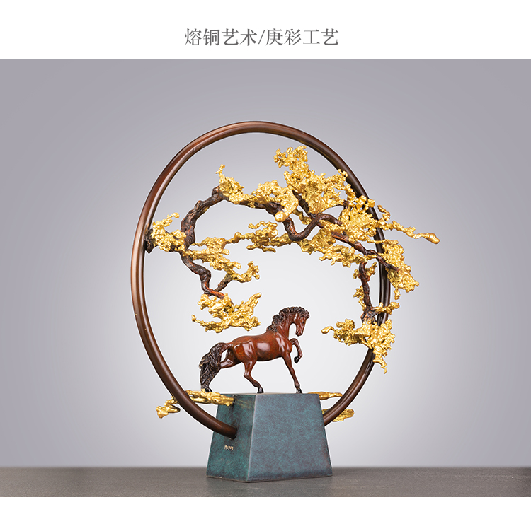 非遗铜艺 朱军岷松寿吉祥系列独件家居摆件赏析